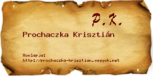 Prochaczka Krisztián névjegykártya